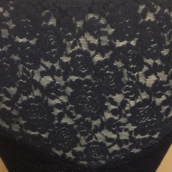 NWOT American eagle Navy blue sparkle/lace dress - Picture 7 of 9